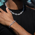 Iced Crown of Thorns Chain + Bracelet Bundle in White Gold