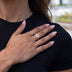 Anillo de oro vermeil con diseño de ojo turco