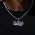 Iced New York Pendant in White Gold