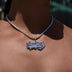Iced New York Pendant in White Gold