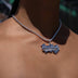 Iced New York Pendant in White Gold