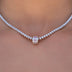 Iced Rock Pink Wheel Pendant in White Gold