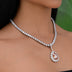 Colgante Iced Teardrop Rock de oro blanco
