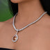 Colgante Iced Teardrop Rock de oro blanco