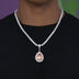 Colgante Iced Teardrop Rock de oro blanco