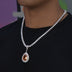 Colgante Iced Teardrop Rock de oro blanco