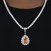 Colgante Iced Teardrop Rock de oro blanco