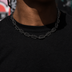Black Iced Crown of Thorns Chain in Black