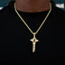 Iced Star Key Pendant in Yellow Gold