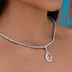 Colgante Micro Iced Gota en Oro Blanco