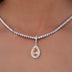 Colgante Micro Iced Gota en Oro Blanco