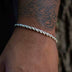 Rope Bracelet in White Gold (Adjustable)- 4mm