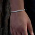 Paquete de regalo de cadena y pulsera cubana de Miami de oro blanco - 5 mm