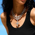 Large Diamond Cross Necklace in White Gold