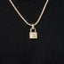 Lock and Key Set Pendant in Yellow Gold