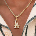 Colgante con micro logo oficial de los Dodgers de Los Ángeles de la MLB