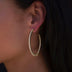 Eternity Hoop Earrings in Yellow Gold-2MM