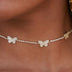 Collar Micro Mariposa + Tobillera Paquete - Oro Amarillo