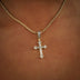 Solid Gold Iced Celtic Cross Pendant-VS Diamonds
