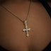 Solid Gold Iced Celtic Cross Pendant-VS Diamonds