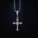 Micro Celtic Cross in White Gold