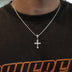 Micro Celtic Cross V.3 in White Gold - The GLD Shop