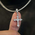 Micro Celtic Cross V.3 in White Gold - The GLD Shop