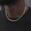 Micro Cuban Chain in White Gold- 3mm