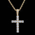 18k Vermeil Micro Diamond Cross