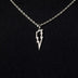 Moissanite Diamond Micro Lightning Bolt Pendant in Sterling Silver