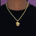 Micro Simple Baseball Glove Pendant in Yellow Gold