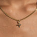 Micro Simple Celtic Cross Pendant in Yellow Gold - The GLD Shop