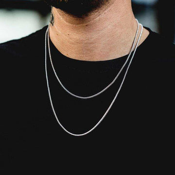 Micro Tennis Necklace in White Gold - The GLD Shop