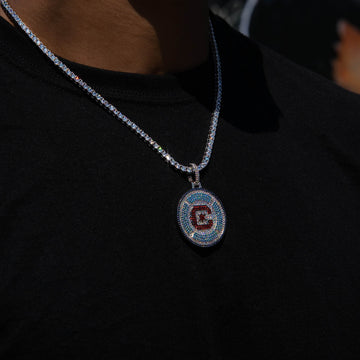 Chicago Fire FC Official MLS Logo Pendant in White Gold