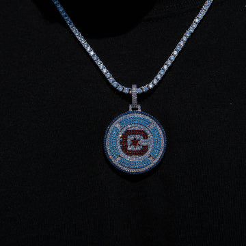 Chicago Fire FC Official MLS Logo Pendant in White Gold
