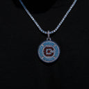 Chicago Fire FC Official MLS Logo Pendant in White Gold