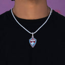 Colorado Rapids Official MLS Logo Pendant in White Gold