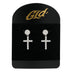 Men's Moissanite Diamond Studded Cross Earring in White Gold Vermeil