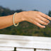 Emerald Iced Multi Dimensional Bangle Bracelet in Yellow Gold