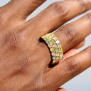 Anillo Eternidad Apilable Multicolor en Vermeil de Oro Amarillo