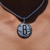 Brooklyn Nets Official NBA Primary Logo Pendant in White Gold