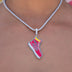 Dije de zapatilla oficial de la NBA del Miami Heat en oro blanco