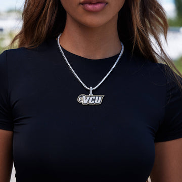 Virginia Commonwealth University Official NCAA Logo Pendant in White Gold