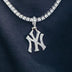 New York Yankees Micro Pendant in White Gold - The GLD Shop