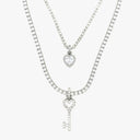 Key to my Heart Set in White Gold