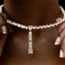 Multi Stone Lariat Necklace in Yellow Gold