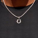 Indianapolis Colts Official NFL Micro Logo Pendant in White Gold