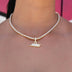 Micro New York Jets Official NFL Logo Pendant in Yellow Gold