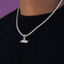 Micro New York Jets Official NFL Logo Pendant in Yellow Gold