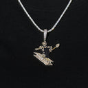 Pittsburgh Steelers Official NFL Vintage Logo Pendant in Yellow Gold